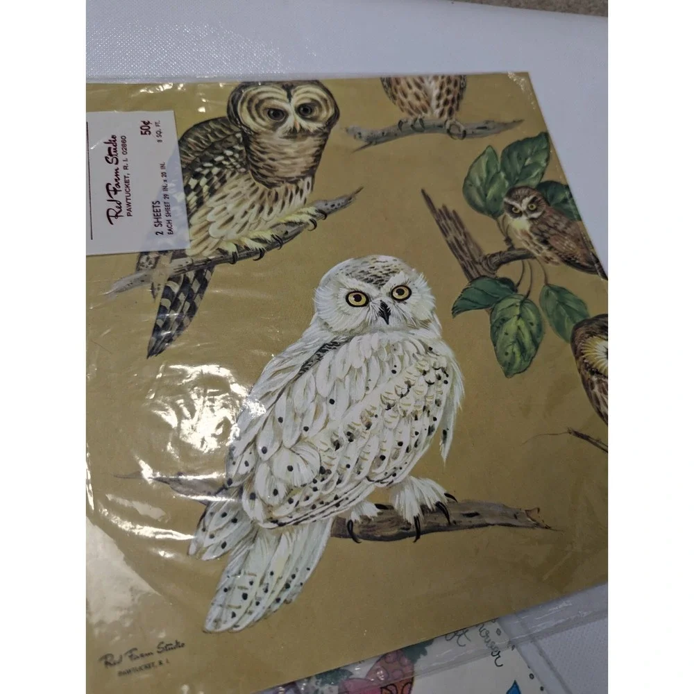 New and Used‎ Vintage Gift Paper 60s 70s Prints Baby Shower Kids Weddings Lot